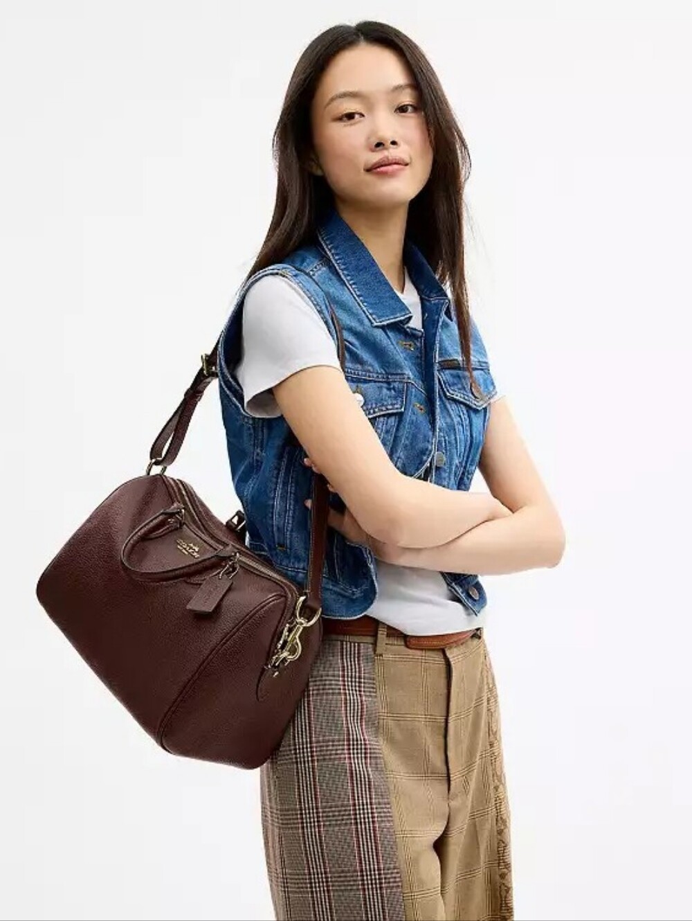 NWT! Coach Large Rowan Satchel In Gold/MAPLE 🍁 Style No. CES11
